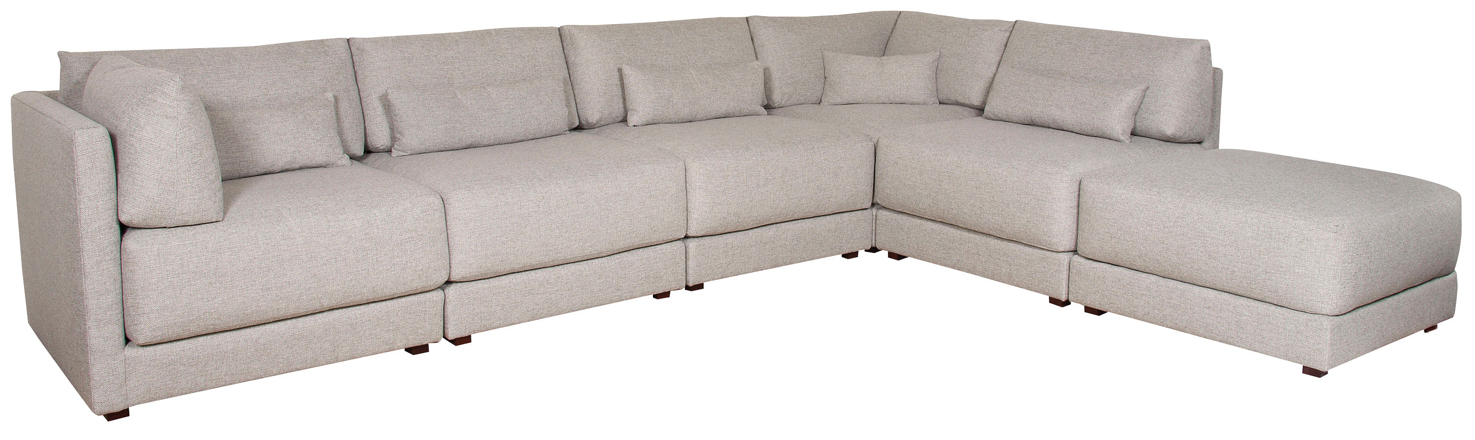 Vanguard Living Room Dove Stocked Sectional T5V110Sectional Studio